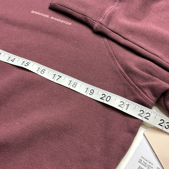 Spiritual Gangster Maroon Be The Light Bridget Pullover Sweatshirt, Sz S - Picture 12 of 15